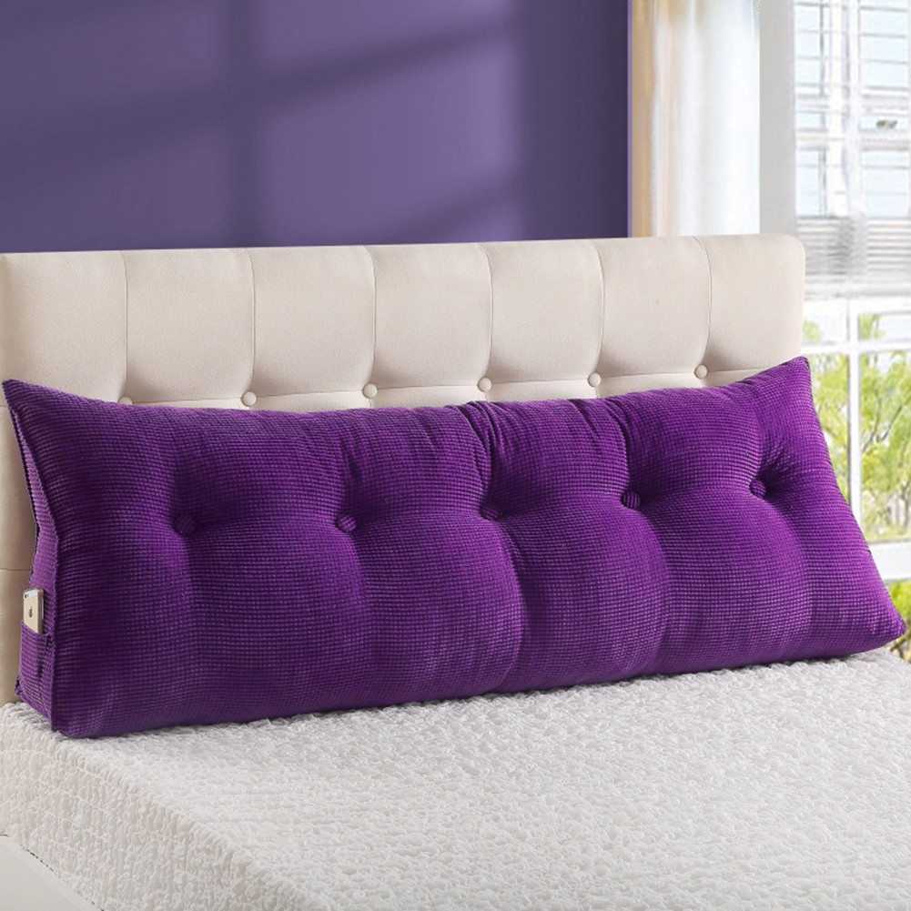 purple cushions for bed