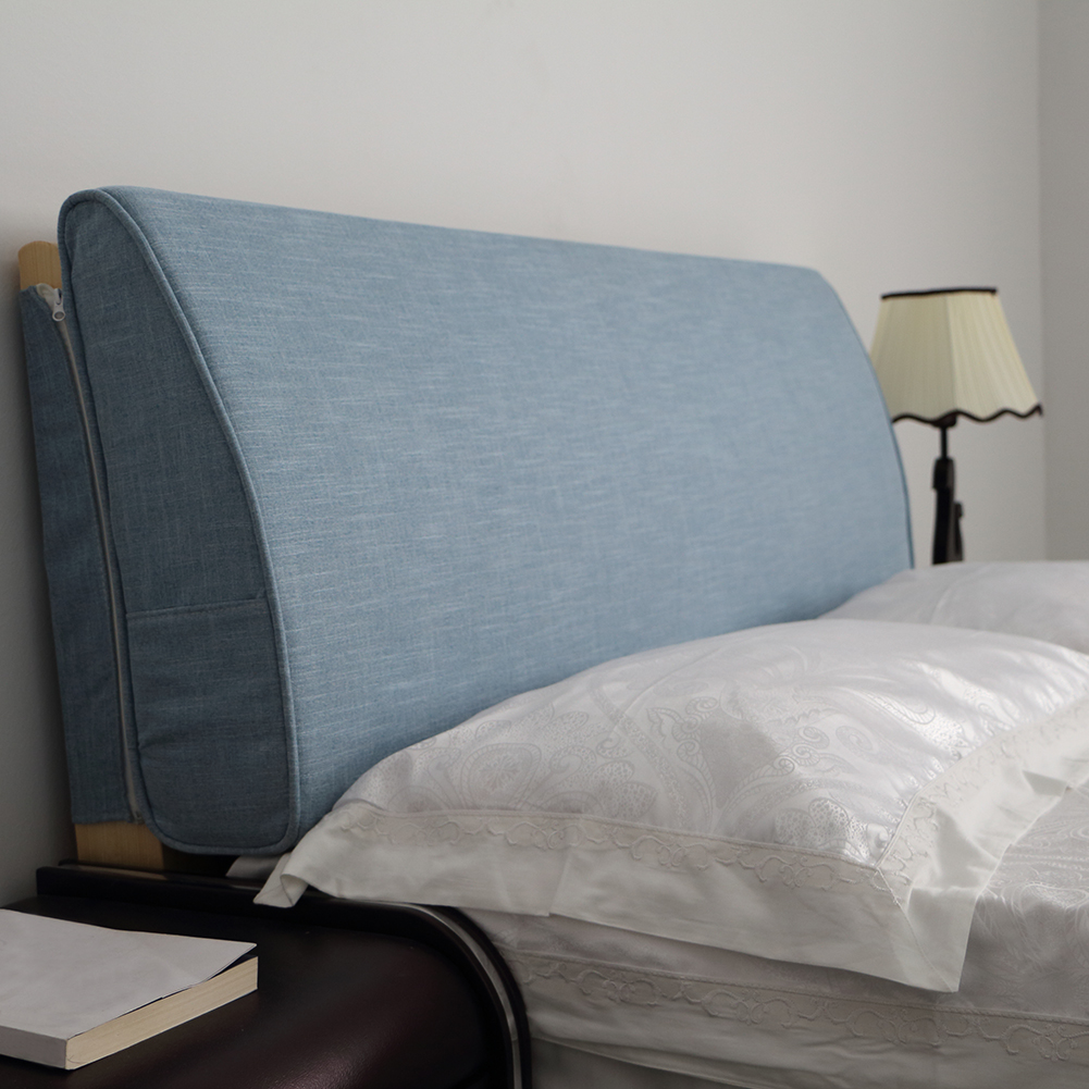 Blue Linen Headboard Cushion Headboard Diy Cushion Custom Made