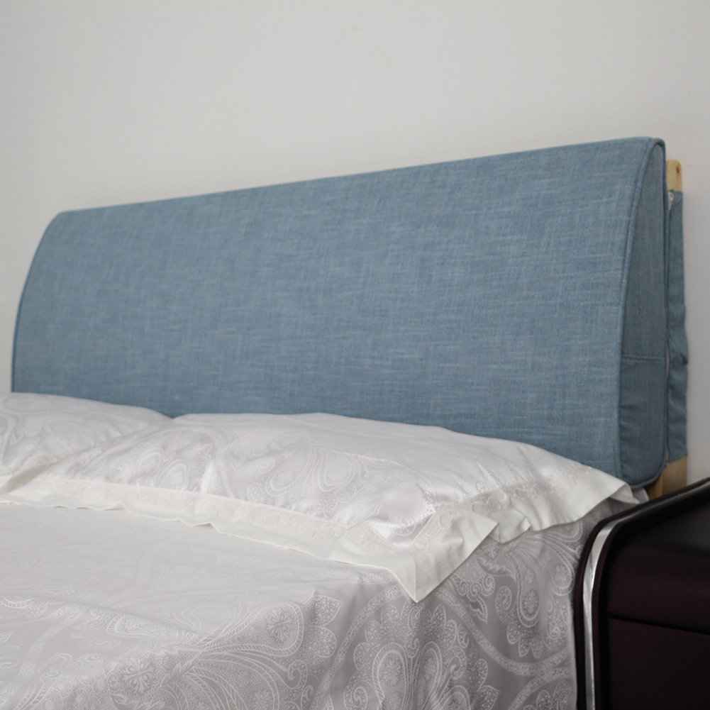 Blue Linen Headboard Cushion Headboard Diy Cushion Custom Made