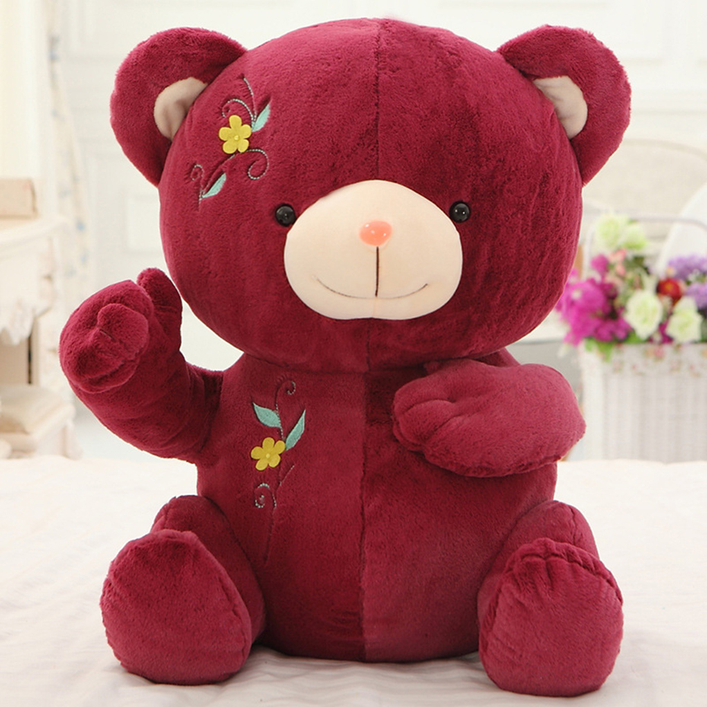 maroon teddy bear